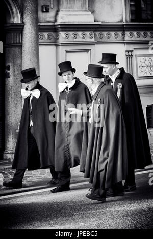 Borgosesia, Vercelli, Piemont, Italien. Traditionelle Mercu Scurot Stockfoto