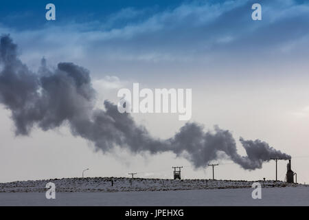 Kraftwerk der Geothermie in Island Stockfoto