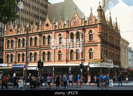 Haigh Pralinen speichern an der Ecke der Rundle Street und Frome Street in Haupteinkaufszentren Adelaide, South Australia. Australien. Stockfoto