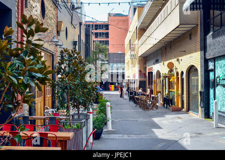 Bars am Peel Street, Adelaide, South Australia. Australien. Stockfoto