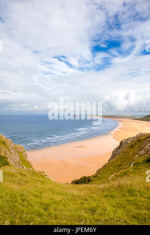 Rhossili Bucht, Halbinsel Gower, Swansea, Wales, UK Stockfoto