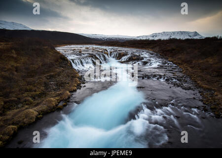 Brúarfoss Wasserfall auf den goldenen Kreis in Island Stockfoto