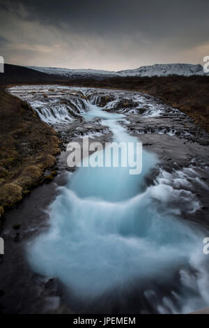 Brúarfoss Wasserfall auf den goldenen Kreis in Island Stockfoto