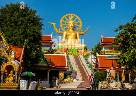 Big Buddha in Tempel in Ban Bo Phut, Ko Samui, Thailand Stockfoto