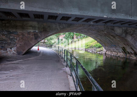 Oslo, Norwegen - Juli 21, 2017:Akerselva Flusses in Oslo Stockfoto