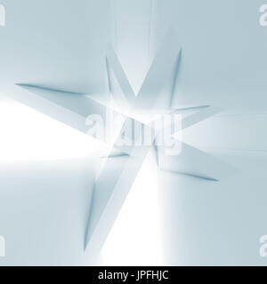 Abstrakte digitale Hintergrund. Geschnittenen geometrische Strukturen, 3D-Illustration, doppelte Expositionsmuster, blau getönt Stockfoto