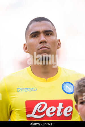 München, Deutschland. 1. August 2017. Allan (Napoli) Fußball: Audi Cup 2017 match zwischen Atletico de Madrid 2-1 SSC Napoli in Allianz Arena in München. Bildnachweis: Maurizio Borsari/AFLO/Alamy Live-Nachrichten Stockfoto