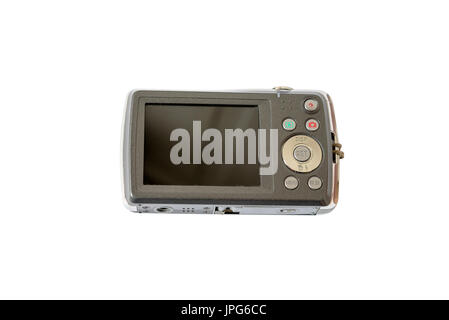 Alten Digitalkamera isoliert weißen Hintergrund Stockfoto