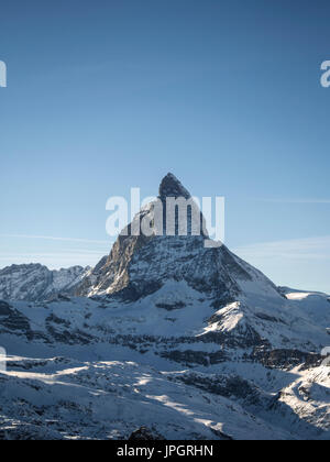 Spezielle Winter Wallpaper, verschneite Matterhorn Gipfel Stockfoto