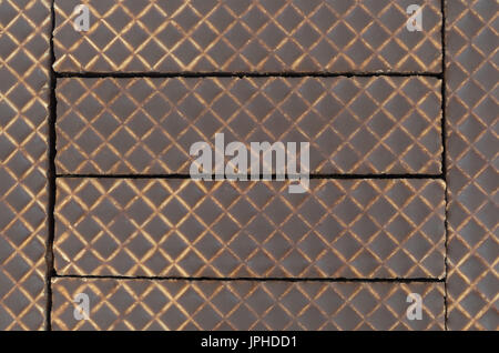 Ganz in der Nähe Blick auf mehrere überdachte Schokolade Erdnussbutter Wafer Cookies. Stockfoto