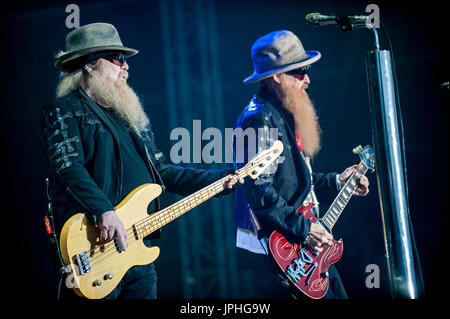 ZZ Top Live auf der Ramblin Mann-Messe Stockfoto