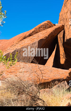 Uluru aka Ayers Rock, rotes Zentrum, Northern Territory, Australien. Stockfoto
