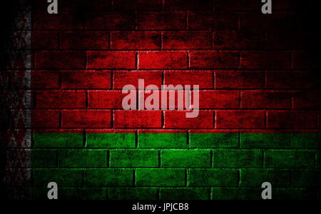 dunkle Wand mit der Flagge Stockfoto