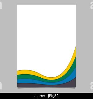 Abstrakte Seitenvorlage aus Schicht Streifen - Vektor-Broschüre, Briefpapier Grafik-Design mit 3D-Effekt Stock Vektor