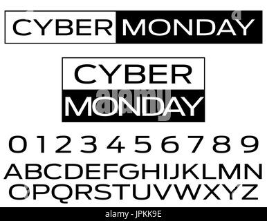 Schwarzer Freitag Cyber Montag Ad Banner für Web oder print Stockfoto