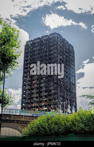 Grenfell Tower Block West London Stockfoto