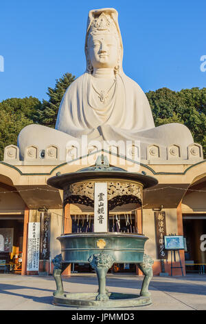 Chinesische Göttin (Kannon) bei Ryozen Kannon Tempel in Kyoto, Japan Stockfoto