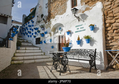 der Hof von den Komödien, Iznajar, Provinz Córdoba, Andalusien, Spanien Stockfoto