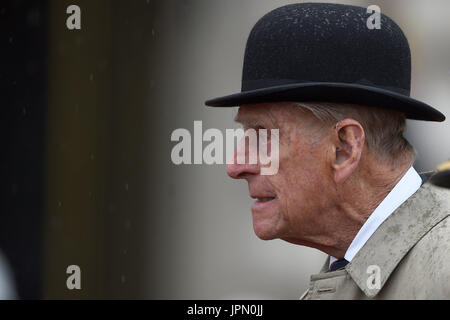 Der Duke of Edinburgh besucht den Kapitän General Parade an seiner endgültigen individuellen öffentliches Engagement im Buckingham Palace in London. Stockfoto