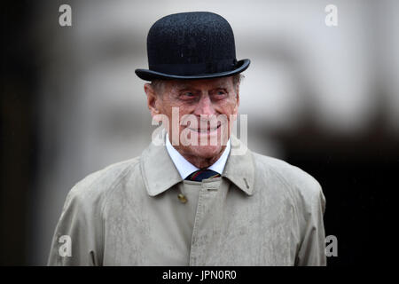 Der Duke of Edinburgh besucht den Kapitän General Parade an seiner endgültigen individuellen öffentliches Engagement im Buckingham Palace in London. Stockfoto