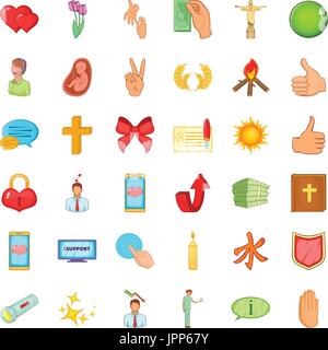 Schwanger Icons Set, Cartoon-Stil Stock Vektor