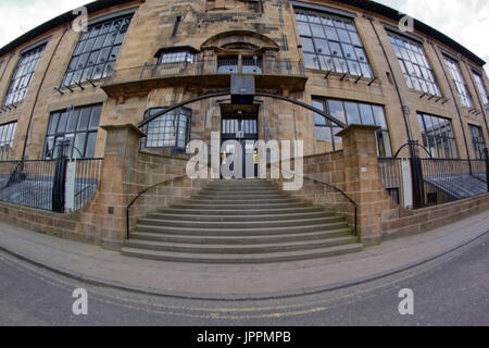 GSA Glasgow School of Art, bevor das Feuer details Stockfoto