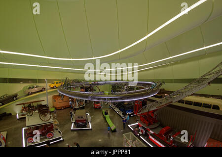 Riverside Museum, Pointhouse Road, Glasgow Interieur von der neuen Transport-museum Stockfoto