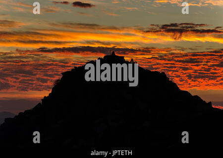 Sonnenuntergang in Hampi, Karnataka, Indien Stockfoto