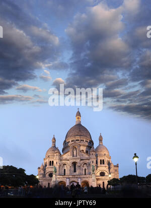 Paris mit Basilika Sacre Coeur in Frankreich Stockfoto