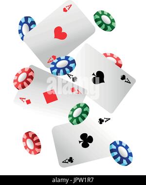 Illustration des Satzes von Casino Icons auf isolierten weißen Hintergrund-Website und mobile app-Design-Vektor-Illustration. Stock Vektor