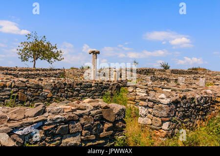 Dobrogea, Rumänien. Römische Ruinen Histria Zitadelle. Stockfoto