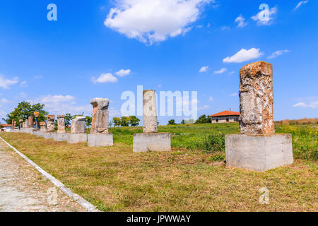 Dobrogea, Rumänien. Ancien Ruinen aus Histria, Rumänien. Stockfoto