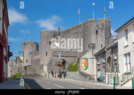 Pembroke Castle, Pembroke, Pembrokeshire, Wales Stockfoto