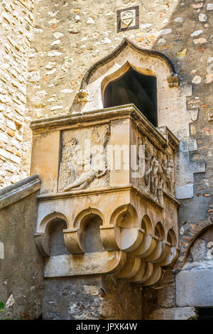 Mittelalterlichen Palast Palazzo Corvaja, Taormina, Italien Stockfoto