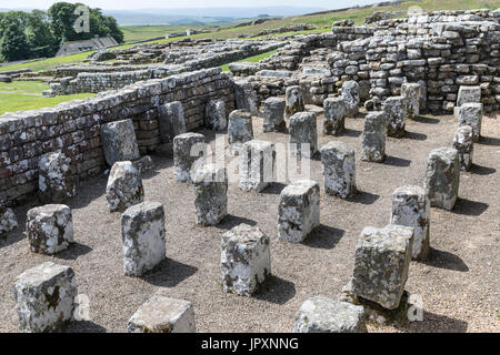 Getreidespeicher in Housesteads römischen Festung auf Hadrian Wall Stockfoto