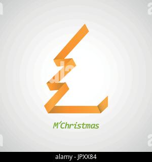 Weihnachtsbaum-Symbol auf einen einfachen Hintergrund Stock Vektor