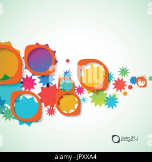 Zusammenfassung Hintergrund der farbigen abgerundeten Massenelemente Stock Vektor