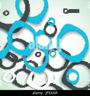 Zusammenfassung Hintergrund der farbigen abgerundeten Massenelemente Stock Vektor