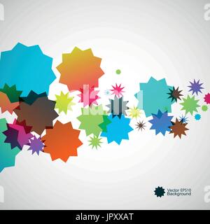Zusammenfassung Hintergrund der farbigen abgerundeten Massenelemente Stock Vektor