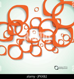 Zusammenfassung Hintergrund der farbigen abgerundeten Massenelemente Stock Vektor