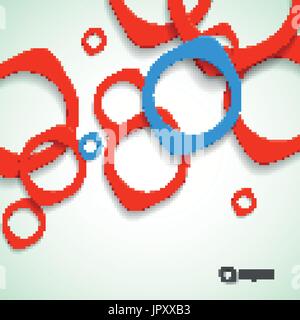 Zusammenfassung Hintergrund der farbigen abgerundeten Massenelemente Stock Vektor