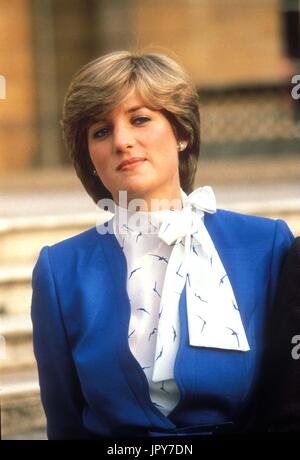 31. August 2017 feiert 20 Jahre seit Prinzessin Dianas Tod. Diana Princess of Wales starb an schweren Verletzungen in den frühen Morgenstunden des 31. August 1997 nach einem Autounfall in Paris. Im Bild: August 1981 - Prinzessin Diana (Lady Diana. Bildnachweis: Globus Photos/ZUMAPRESS.com/Alamy Live-Nachrichten Stockfoto