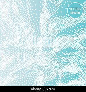 Wave Hintergrund punktiert. Meer Vektor Punkte Textur. Gravierte Darstellung. Stock Vektor
