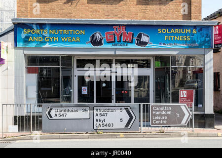 Marktstraße in Abergele Nordwales Stockfoto