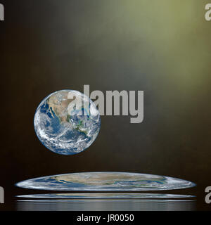 Erde-Kunst 1.  Erde oder flache Erde. Hinweis: einige der Elemente in diesem Bild von der NASA eingerichtet. Stockfoto