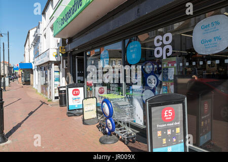 Marktstraße in Abergele Nordwales Stockfoto