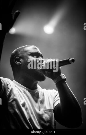 De La Soul ausführen auf einem Musikfestival in British Columbia Kanada in schwarz und weiß. Stockfoto