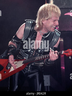 Der Gitarrist KK Downing von Judas Priest führt auf Nassau Coliseum am 21. März 1984 in Nassau New York. Bildnachweis: mpi04/MediaPunch Stockfoto