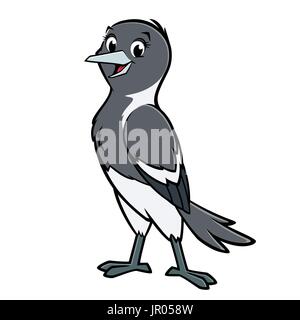 Magpie Cartoon Stock Vektor