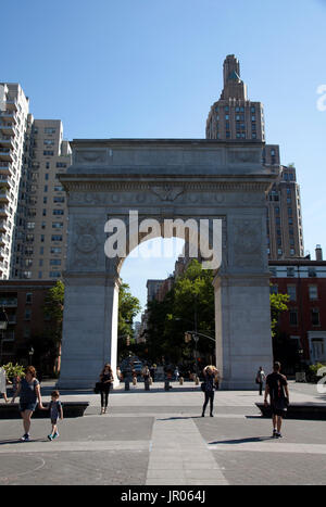 Bogen der Washington Square Park in Lower Manhattan - New York - USA Stockfoto